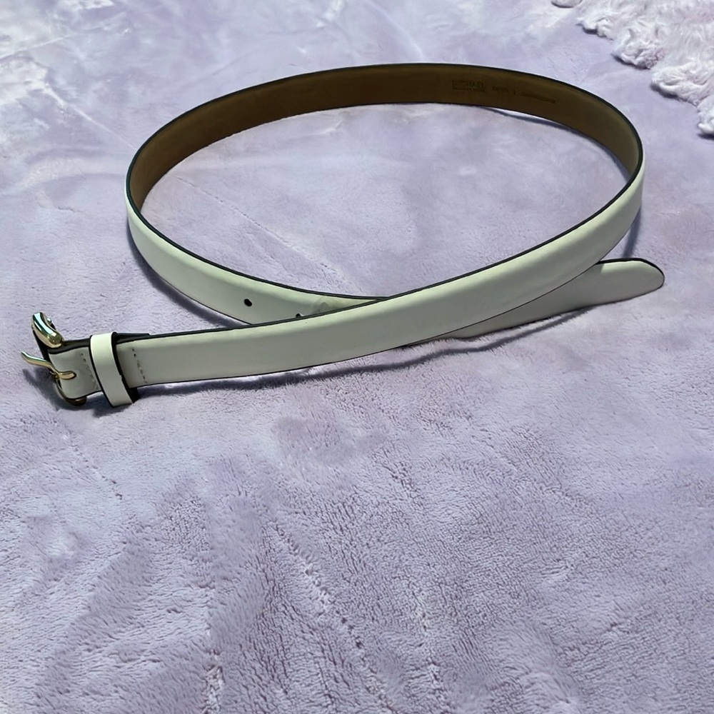 Michael Kors Genuine Leather White Belt Size L
